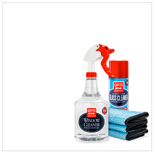 collection of glass cleaning products