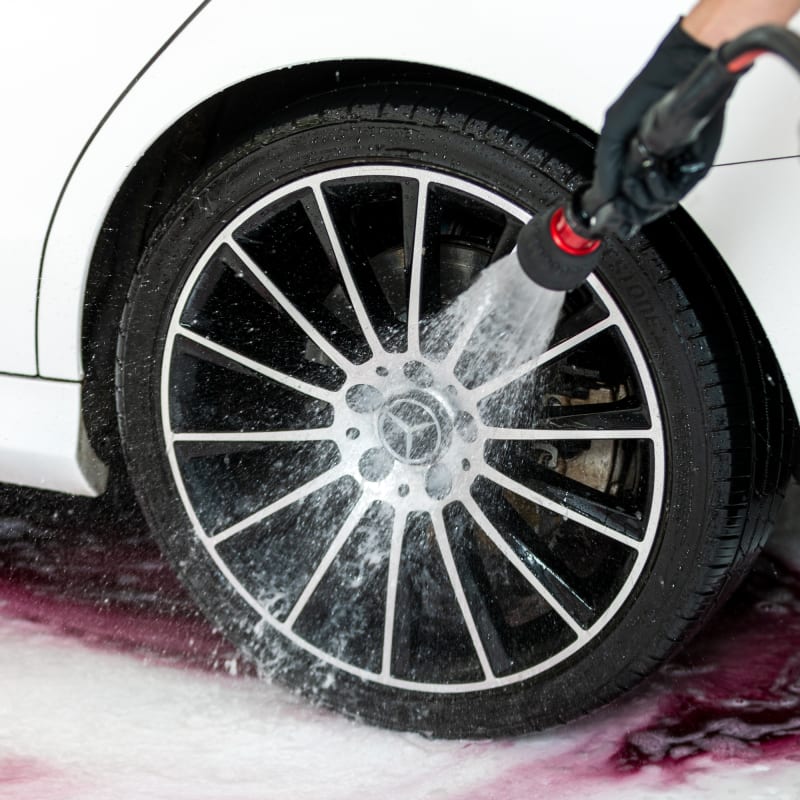 Iron remover for car that removes rust and contaminants from painted  surface and wheels. 