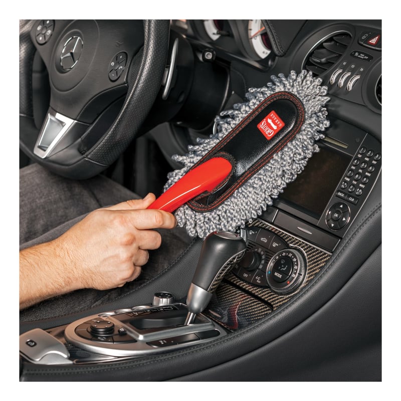 Vehicle Interior Dashboard Detail Duster Machine Washable Cleaner Automotive Dust Wand Cleaning Detailing Tool, Size: One size, Black