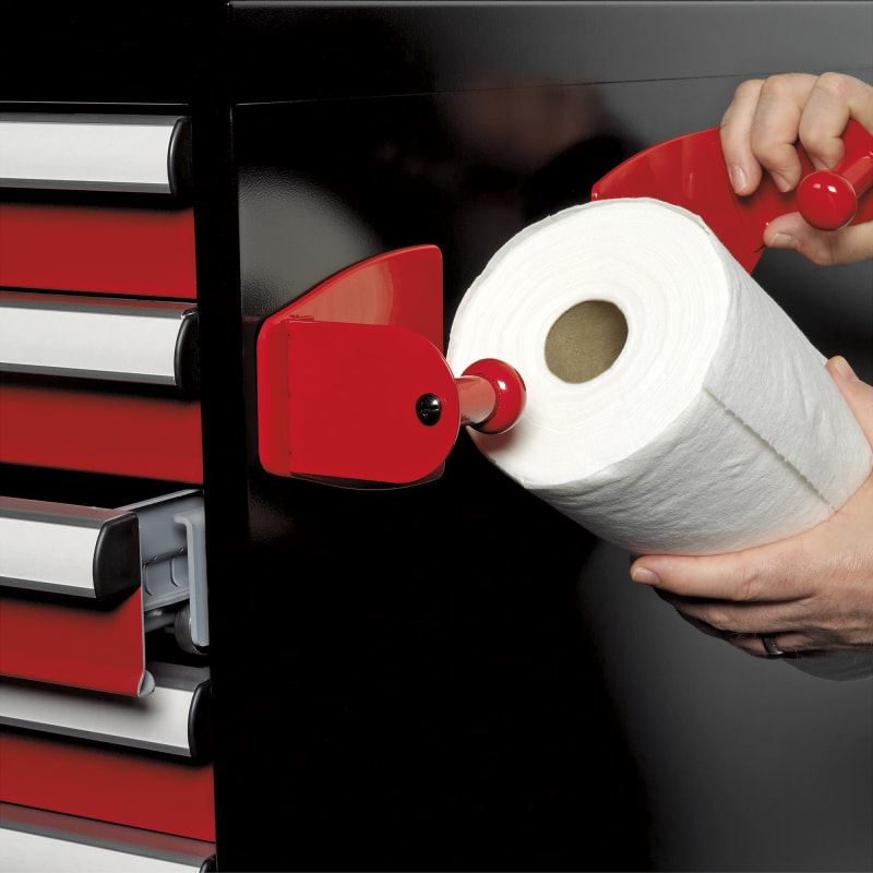 Magnetic paper towel holder with shelf hot sale