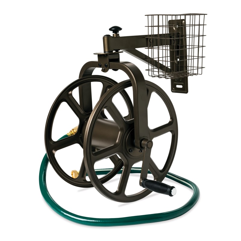 Liberty Garden Products Rotating Wall Mounted Hose Reel Single Arm