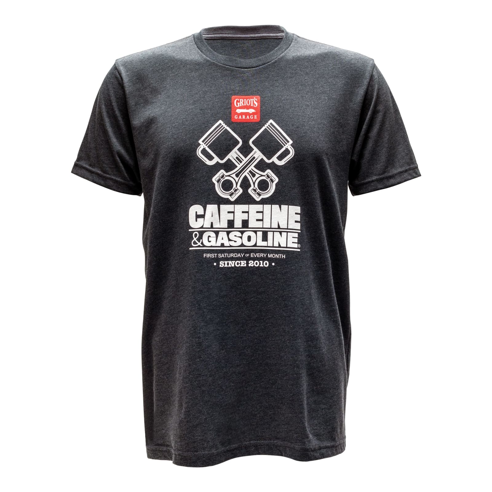 arkitekt den første detaljer Griot's Caffeine & Gasoline® T-Shirt - Griot's Garage